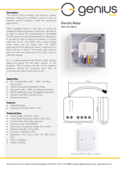 Electric Relay - Specification
